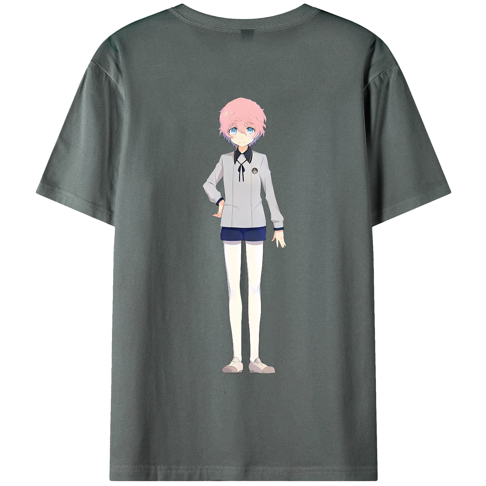 （画像用） 刀剣乱舞 Touken Ranbu 綿100％ メンズ半袖Tシャツ（バックプリント） 通気性